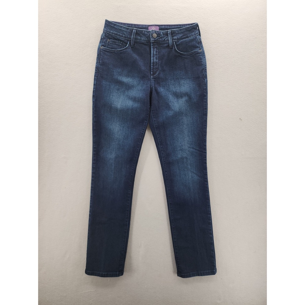 NYDJ Skinny Jeans Womens 8 Dark Wash Lift Tuck Technology Stretch Denim Made USA